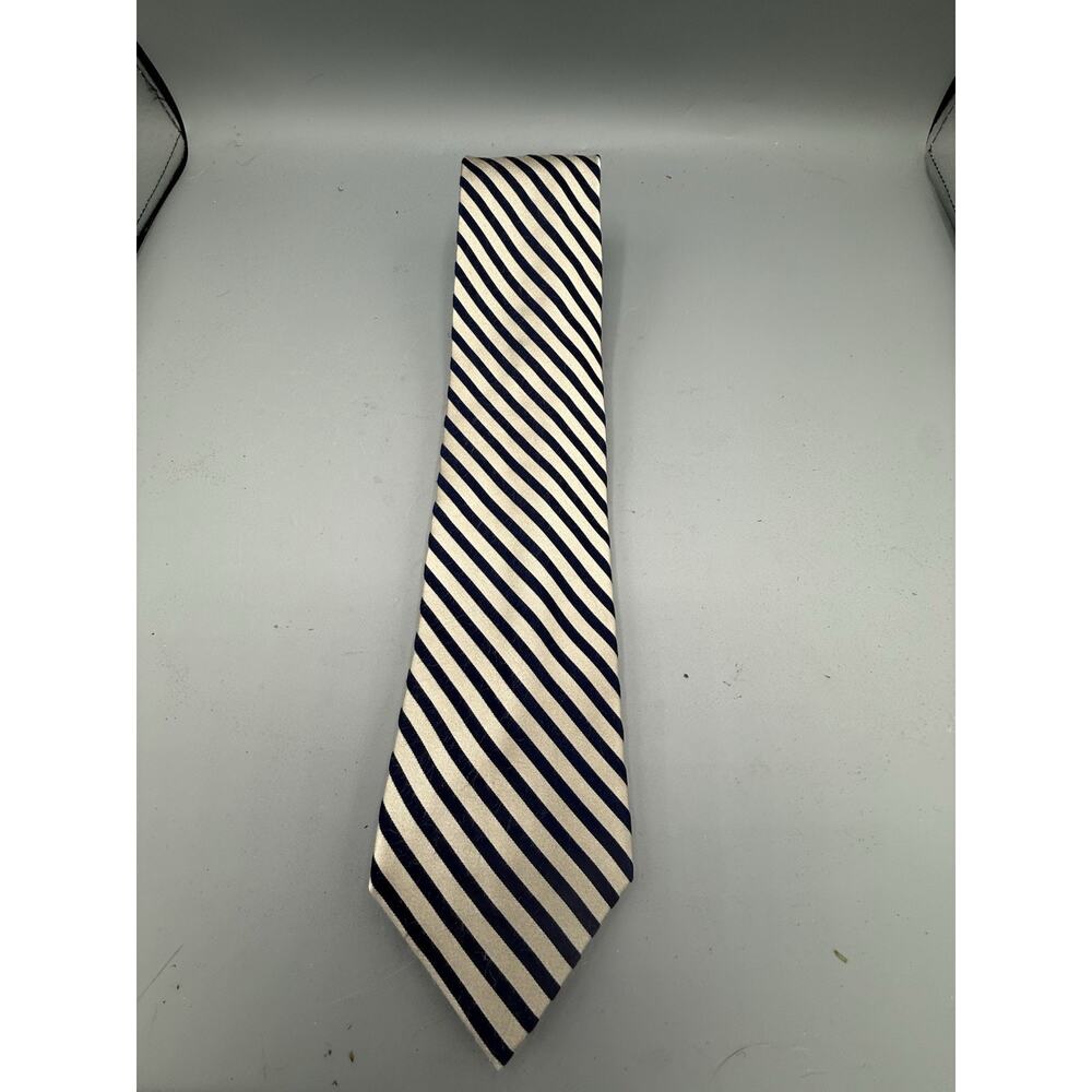 U.S. Polo Assn Blue White Striped Men’s Neck Tie Classic Preppy